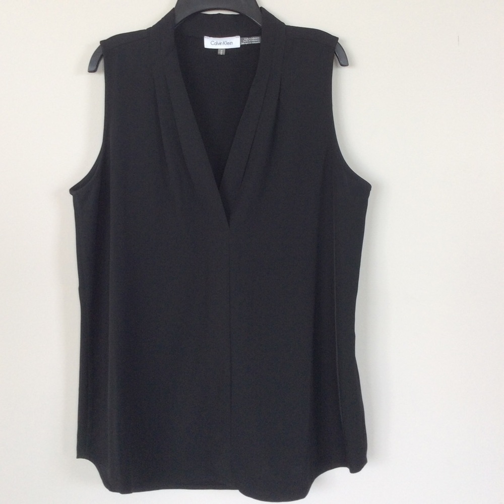 Classic Calvin Klein black sleeveless top